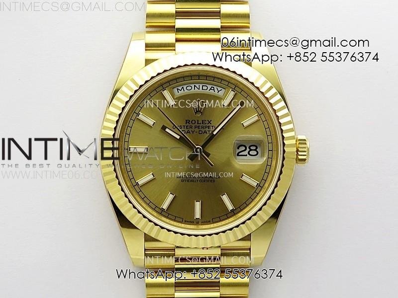 day-date-228235-40mm-904l-yg-1-1-arf-best-edition-gold-dial-sticks-markers-on-yg-president-bracelet-sa3255.jpg Day Date 228238 40mm 904L YG 1:1 AR+F Best Edition Gold Dial Sticks Markers on YG President Bracelet SA3255 - Image 1