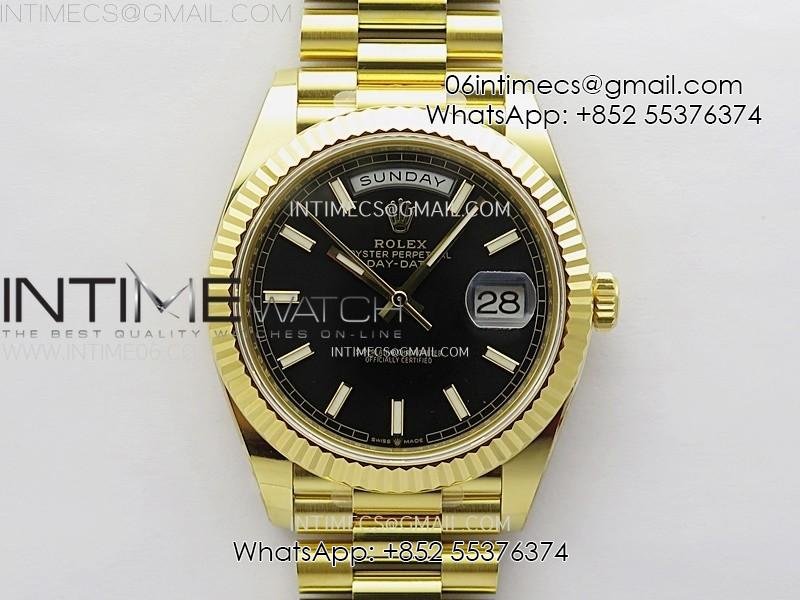 day-date-228238-40mm-904l-yg-1-1-arf-best-edition-black-dial-sticks-markers-on-yg-president-bracelet-sa3255-gain-weight.jpg Day Date 228238 40mm 904L YG 1:1 AR+F Best Edition Black Dial Sticks Markers on YG President Bracelet SA3255 (Gain Weight) - Image 1