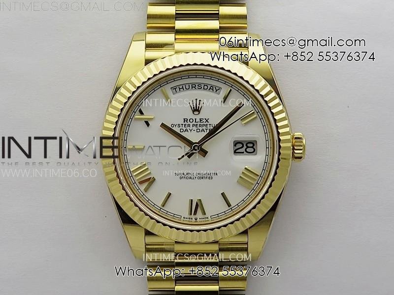 day-date-228238-40mm-904l-yg-1-1-arf-best-edition-white-dial-roman-markers-on-yg-president-bracelet-sa3255-gain-weight.jpg Day Date 228238 40mm 904L YG 1:1 AR+F Best Edition White Dial Roman Markers on YG President Bracelet SA3255 (Gain Weight) - Image 1