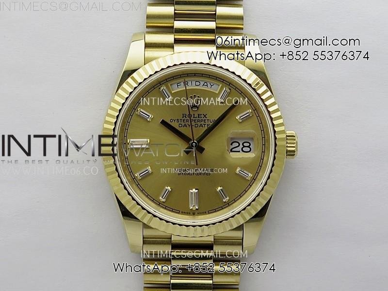 day-date-228238-40mm-904l-yg-qf-gain-weight-gold-dial-t-dia-markers-on-yg-president-bracelet-a2836.jpg Day Date 228238 40mm 904L YG QF Gain Weight Gold Dial T Dia Markers on YG President Bracelet A2836 - Image 1