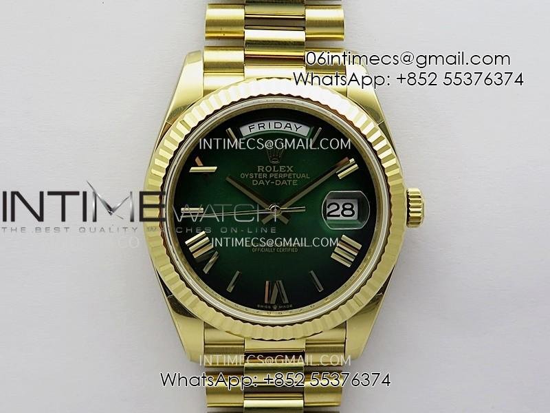 day-date-228238-40mm-gain-weight-qf-11-best-edition-green-ombre-dial-roman-marker-on-yg-president-bracelet-sh3255.jpg Day Date 228238 40mm Gain Weight QF 1:1 Best Edition Green Ombre Dial Roman Marker On YG President Bracelet SH3255 - Image 1