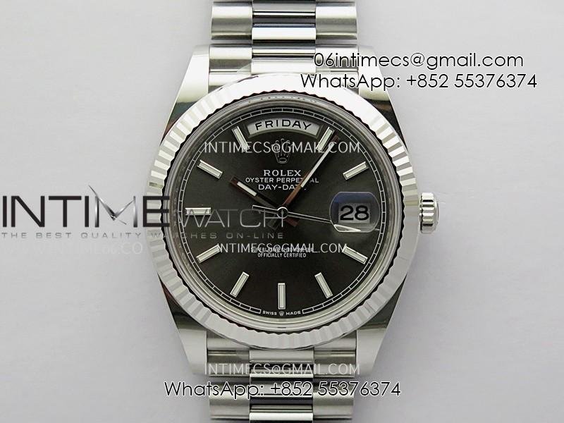 Day Date 228239 40mm Gain Weight V3 THBF 1:1 Best Edition Gray Dial Stick Marker On President Bracelet VR3255