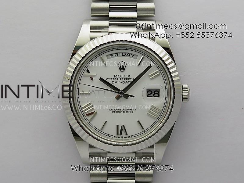Day Date 228239 40mm Gain Weight V3 THBF 1:1 Best Edition White Dial Roman Marker On President Bracelet VR3255