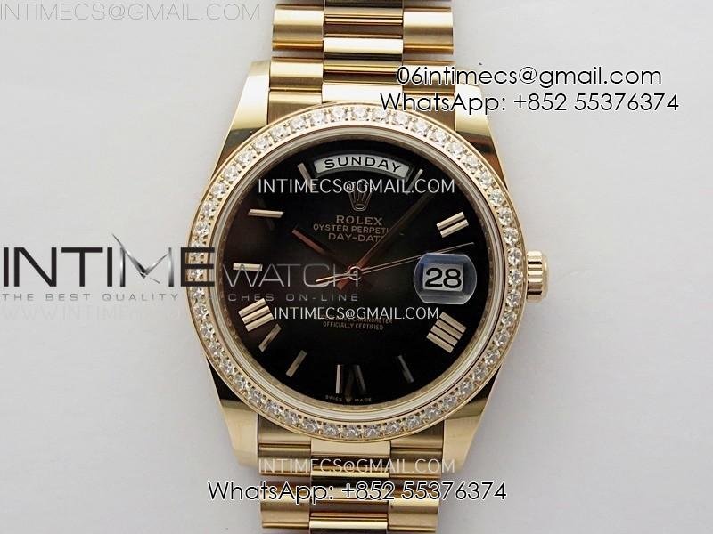 day-date-228345-40mm-rg-noob-1-1-best-dark-sunburst-black-roman-dial-on-president-bracelet-a2836-gain-weight.jpg Day Date 228345 40mm RG Noob 1:1 Best Dark Sunburst Black Roman Dial on President Bracelet A2836 (Gain Weight) - Image 1