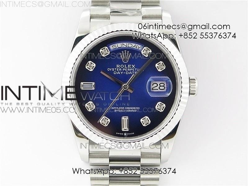 day-date-36-128239-ss-bp-best-edition-blue-crystal-markers-dial-on-ss-president-bracelet.jpg Day-Date 36 128239 SS BP Best Edition Blue Crystal Markers Dial on SS President Bracelet - Image 1
