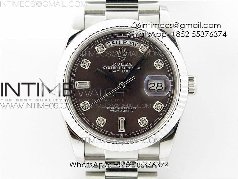 day-date-36-128239-ss-bp-best-edition-brown-crystal-markers-dial-on-ss-president-bracelet.jpg Day-Date 36 128239 SS BP Best Edition Brown Crystal Markers Dial on SS President Bracelet - Image 1