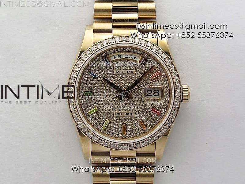 day-date-36mm-gain-weight-rg-tungsten-apsf-1-1-best-edition-diamond-dial-on-ss-president-bracelet-a3255.jpg Day Date 36mm Gain Weight RG/tungsten APSF 1:1 Best Edition Diamond Dial on SS President Bracelet A3255 - Image 1