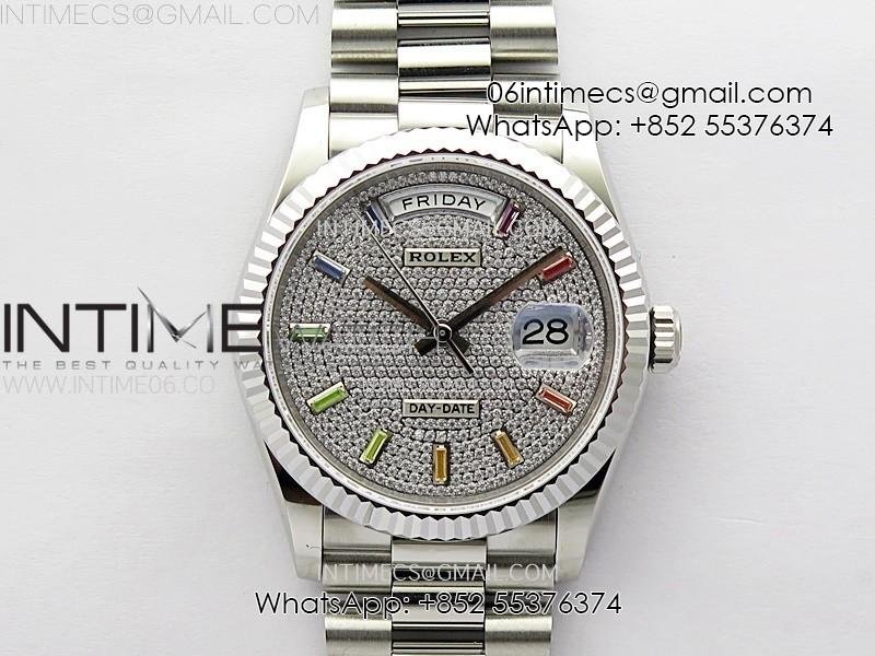 day-date-36mm-gain-weight-ss-tungsten-apsf-1-1-best-edition-diamond-dial-on-ss-president-bracelet-a3255.jpg Day Date 36mm Gain Weight SS/tungsten APSF 1:1 Best Edition Diamond Dial on SS President Bracelet A3255 - Image 1