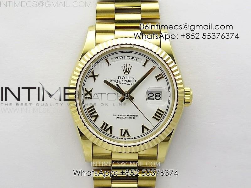 day-date-36mm-gain-weight-yg-tungsten-apsf-1-1-best-edition-white-dial-roman-markers-on-ss-president-bracelet-a3255.jpg Day Date 36mm Gain Weight YG/tungsten APSF 1:1 Best Edition White Dial Roman Markers on SS President Bracelet A3255 - Image 1