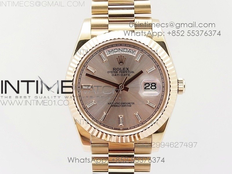 Day-Date 40 RG BP 1:1 Best 228239 RG Diamond Sticks Dial on RG Bracelet