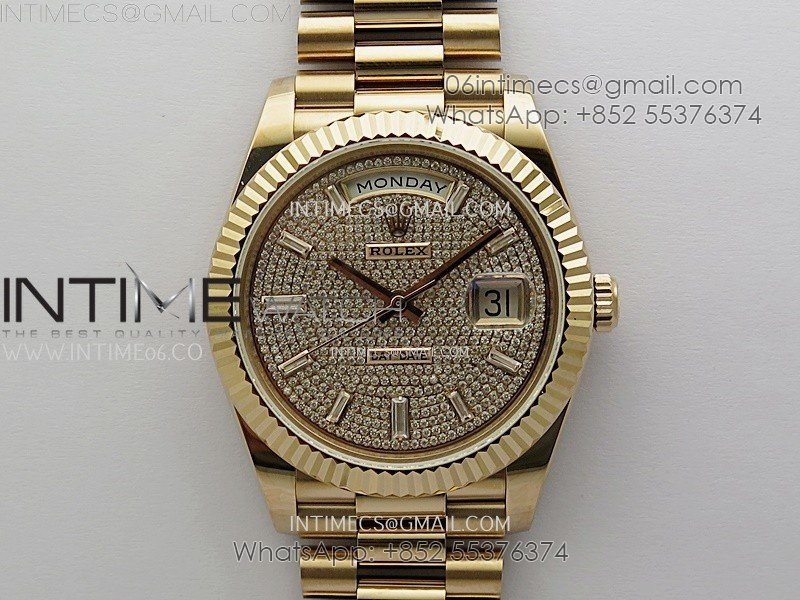 Day Date 40mm 228235 Gain Weight RG/tungsten APSF 1:1 Best Edition Diamond Dial on RG President Bracelet A3255