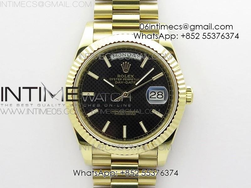 day-date-40mm-228239-bp-new-dial-version-904-yg-black-stick-markers-dial-on-yg-president-bracelet-a2836.jpg Day-Date 40mm 228239 BP New Dial Version 904 YG Black Stick Markers Dial on YG President Bracelet A2836 - Image 1