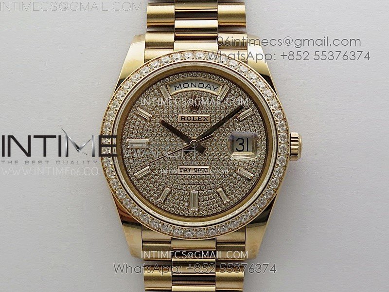 Day Date 40mm 228345 Gain Weight RG/tungsten APSF 1:1 Best Edition Diamond Dial on RG President Bracelet A3255