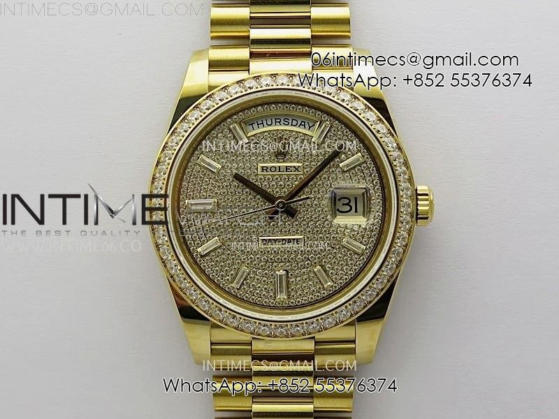 day-date-40mm-228348-gain-weight-yg-tungsten-apsf-1-1-best-edition-diamond-dial-on-yg-president-bracelet-a3255.jpg Day Date 40mm 228348 Gain Weight YG/tungsten APSF 1:1 Best Edition Diamond Dial on YG President Bracelet A3255 - Image 1