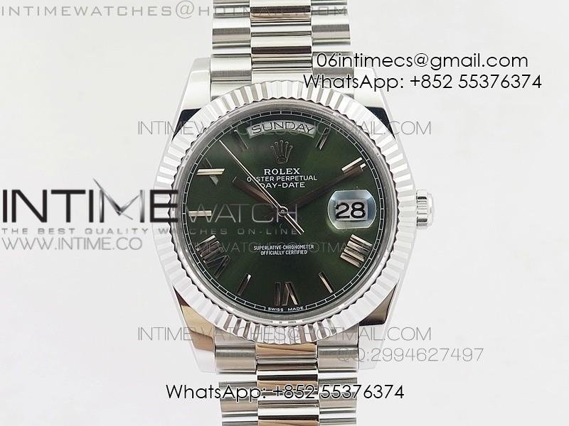 daydate-40mm-bp-best-228239ss-green-dial-roman-on-ss-bracelet.jpg DayDate 40mm BP Best 228239SS Green dial Roman on SS Bracelet - Image 1