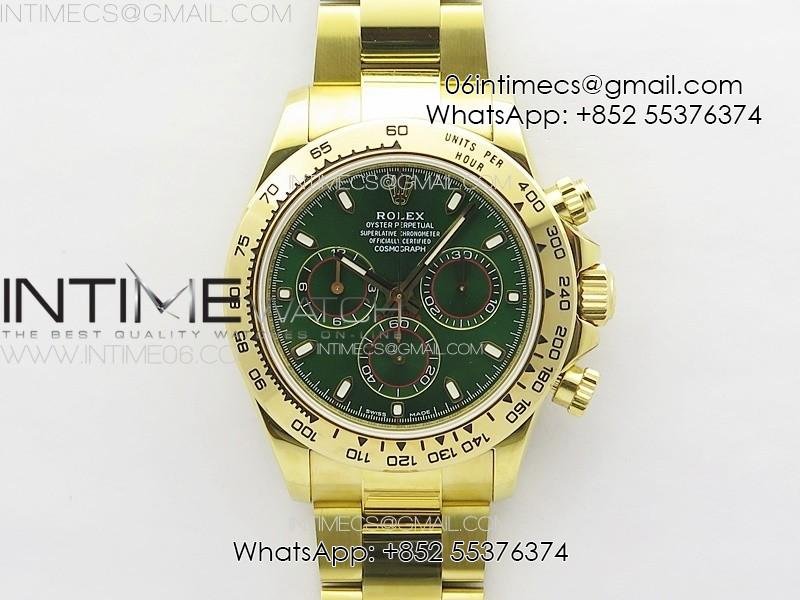 daytona-116508-yg-apsf-green-dial-sticks-markers-on-yg-bracelet-slim-a7750.jpg Daytona 116508 YG APSF Green Dial Sticks Markers On YG Bracelet Slim A7750 - Image 1