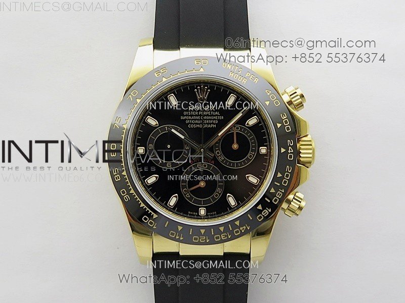 Daytona 116518 Gain Weight AF 1:1 Best Edition Black Dial Sticks Markers on Oysterflex Strap SH4130