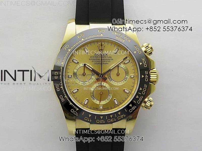 Daytona 116518 Gain Weight AF 1:1 Best Edition Gold Dial Sticks Markers on Oysterflex Strap SH4130