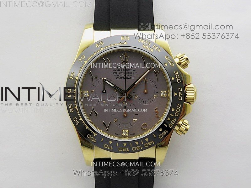 Daytona 116518 Gain Weight AF 1:1 Best Edition YG Brown Dial with Arabic Markers on Oysterflex Strap SH4130