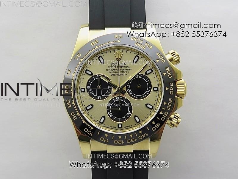 daytona-116518-gain-weight-zf-1-1-best-edition-gold-dial-black-subdials-sticks-markers-on-oysterflex-strap-sh4130.jpg Daytona 116518 Gain Weight ZF 1:1 Best Edition Gold Dial Black Subdials Sticks Markers on Oysterflex Strap SH4130 - Image 1