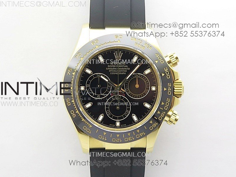 Daytona 116518 QF 1:1 Best Edition Black Dial on Oysterflex Strap SH4130 V3 (Gain Weight)