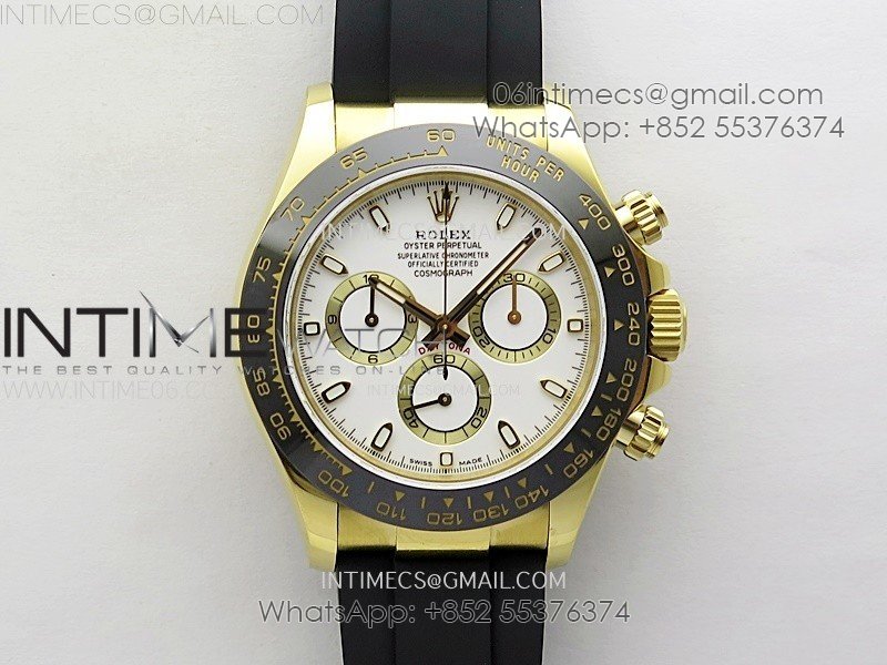 Daytona 116518 QF 1:1 Best Edition White Dial on Oysterflex Strap SH4130 V3 (Gain Weight)