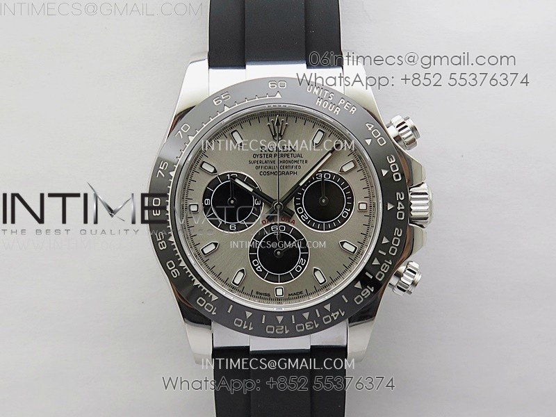 Daytona 116519 Gain Weight ZF 1:1 Best Edition Silver Dial Black Subdials Sticks Markers on Oysterflex Strap SH4130