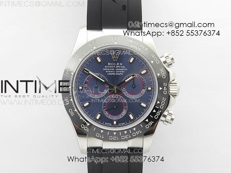 Daytona 116519LN APSF Best Edition Blue Dial Sticks Markers On Rubber Strap Slim A7750