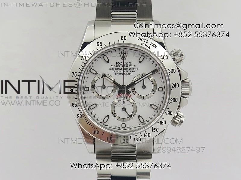 daytona-116520-v2-bp-1-1-best-edition-white-dial-on-ss-bracelet-a7750.jpg Daytona 116520 V2 BP 1:1 Best Edition White Dial on SS Bracelet A7750 - Image 1