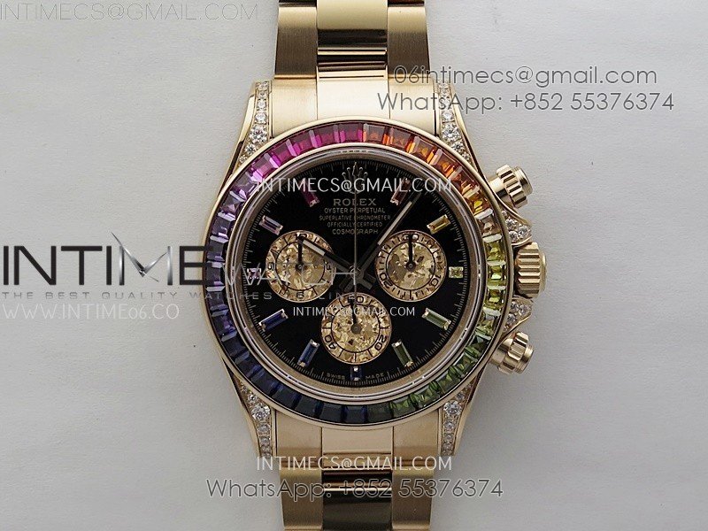 Daytona 116595RBOW Rainbow ZF 1:1 Best Edition Black Diamond Dial on RG Bracelet SH4130