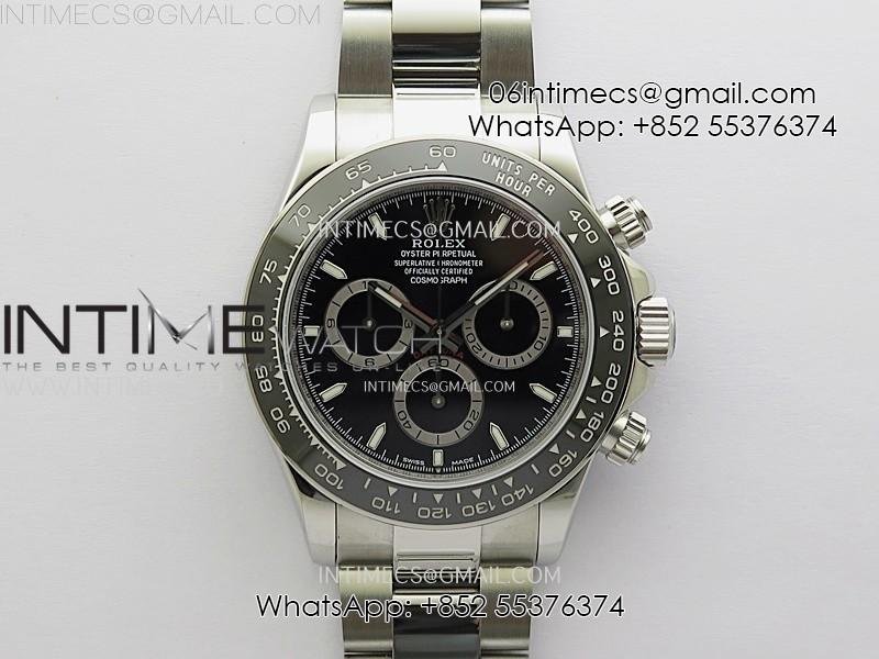 Daytona 126500 904L SS ESF 1:1 Best Edition Black Dial on 904L SS Bracelet A4131 Mod