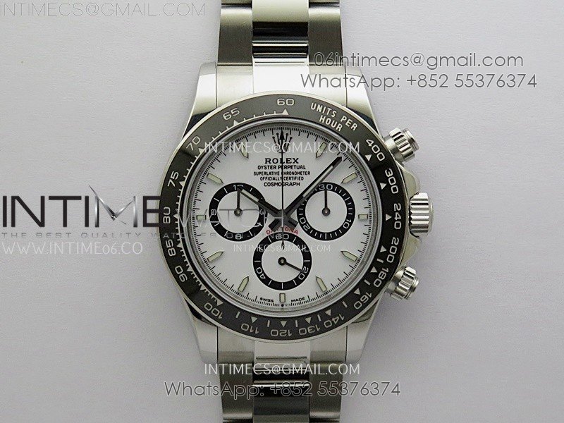 Daytona 126500 904L SS ESF 1:1 Best Edition White Dial on 904L SS Bracelet A4131 Mod