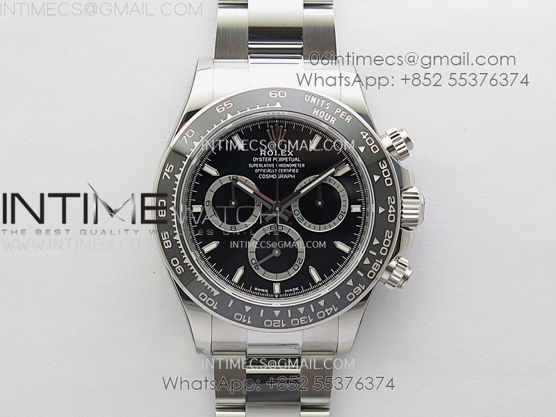 Daytona 126500 904L SS VSF 1:1 Best Edition Black Dial on 904L SS Braclet DD4131