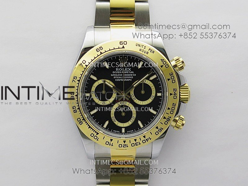 Daytona 126503 SS/YG Gain Weight QF 1:1 Best Edition Black Dial On Oyster Bracelet SH4131