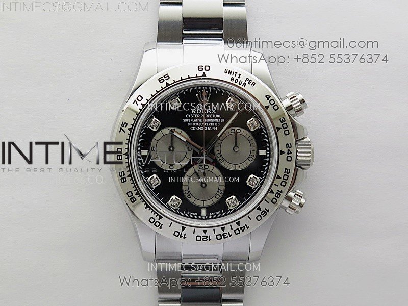 Daytona 126505 Gain Weight QF 1:1 Best Edition Bright Black Dial Silver Subdial on Bracelet SH4131 V6