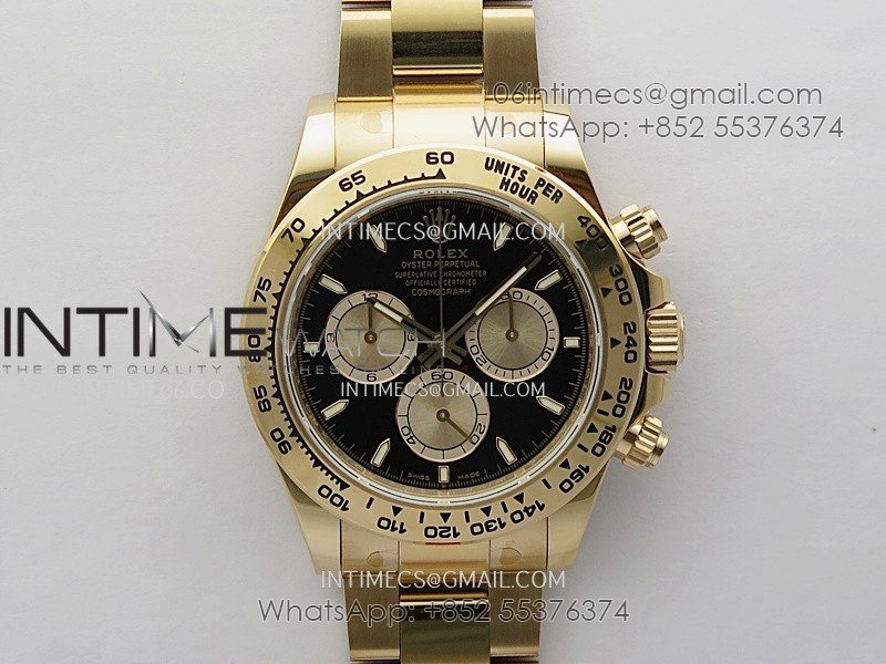 Daytona 126505 Gain Weight VSF 1:1 Best Edition Black Dial RG Subdial On Oyster Bracelet DD4131