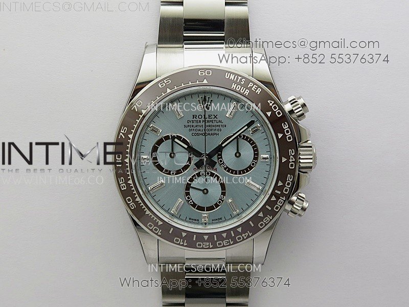 Daytona 126506 904L SS VSF 1:1 Best Edition Ice Blue Dial Diamond Markers on 904L SS Bracelet Super Clone Asian 4131