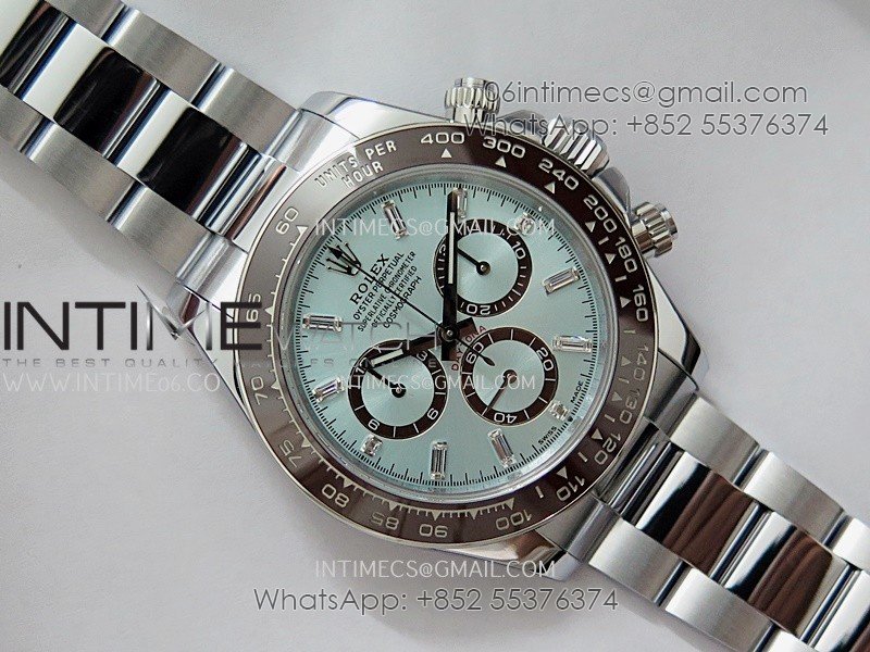 Daytona 126506 Gain Weight UFO 1:1 Best Edition Ice Blue Dial T Diamond Markers On SS Bracelet UF4131 (Free Sprung)