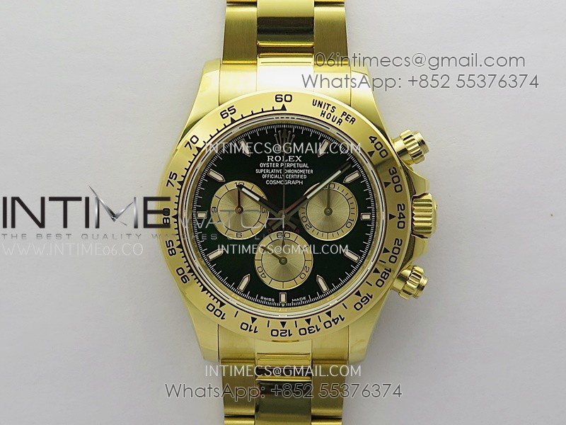 Daytona 126508 Gain Weight SWF 1:1 Best Edition Green Dial Stick Markers On YG Bracelet SH4131