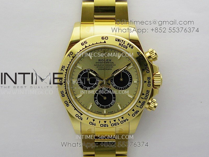 Daytona 126508 Gain Weight VSF 1:1 Best Edition YG Dial Black Subdial On Oyster Bracelet DD4131