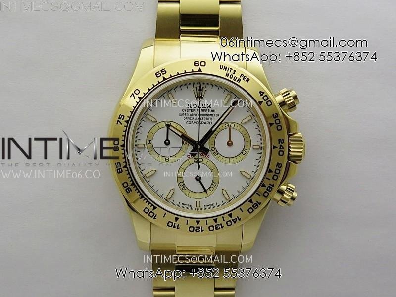 Daytona 126508 Gain WeightYG QF 1:1 Best Edition White Dial Sticks Markers on YG Bracelet SH4131 V6