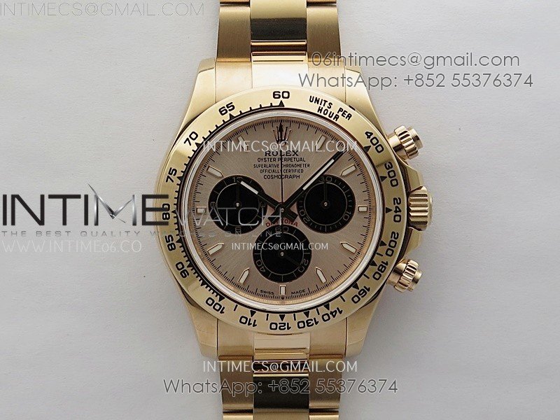 Daytona 126509 904L RG QF Best Edition RG Dial Black Subdial On 904L RG Bracelet SA4131