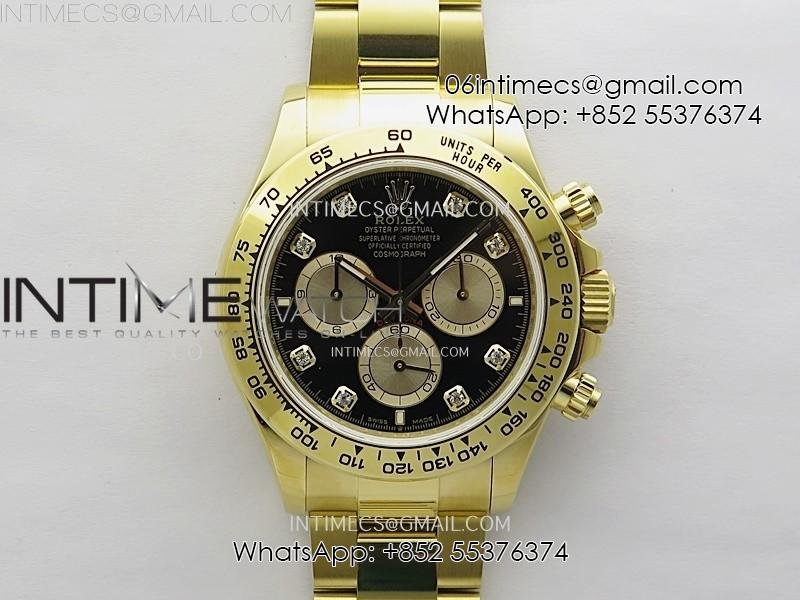 daytona-126509-904l-yg-qf-best-edition-black-dial-yg-subdial-diamonds-markers-on-904l-yg-bracelet-sa4131.jpg Daytona 126509 904L YG QF Best Edition Black Dial YG Subdial Diamonds Markers On 904L YG Bracelet SA4131 - Image 1