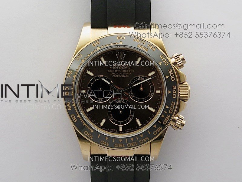 Daytona 126515 Gain Weight V10 QF 1:1 Best Edition Brown Dial Stick Markers on Oysterflex Strap SH4131