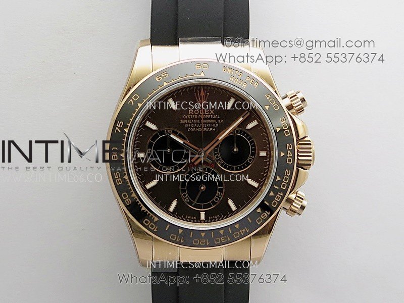 Daytona 126515 UFO Gain Weight 1:1 Best Edition Brown Dial On Oysterflex Rubber Strap UF4131 (Free Sprung)