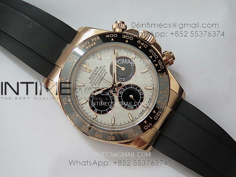 Daytona 126515 UFO Gain Weight 1:1 Best Edition Meteorite Dial On Oysterflex Rubber Strap UF4131 (Free Sprung)