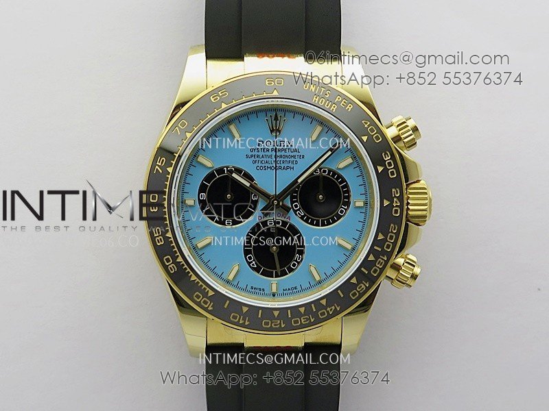 Daytona 126518 Gain Weight V10 QF 1:1 Best Edition Tiffany Turquoise Blue Dial Stick Markers on Oysterflex Strap SH4131