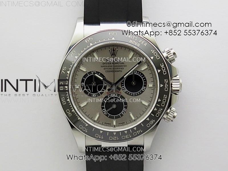 Daytona 126519 SS AR+F 1:1 Best Edition Gray Dial on Oysterflex Rubber Strap SA4131