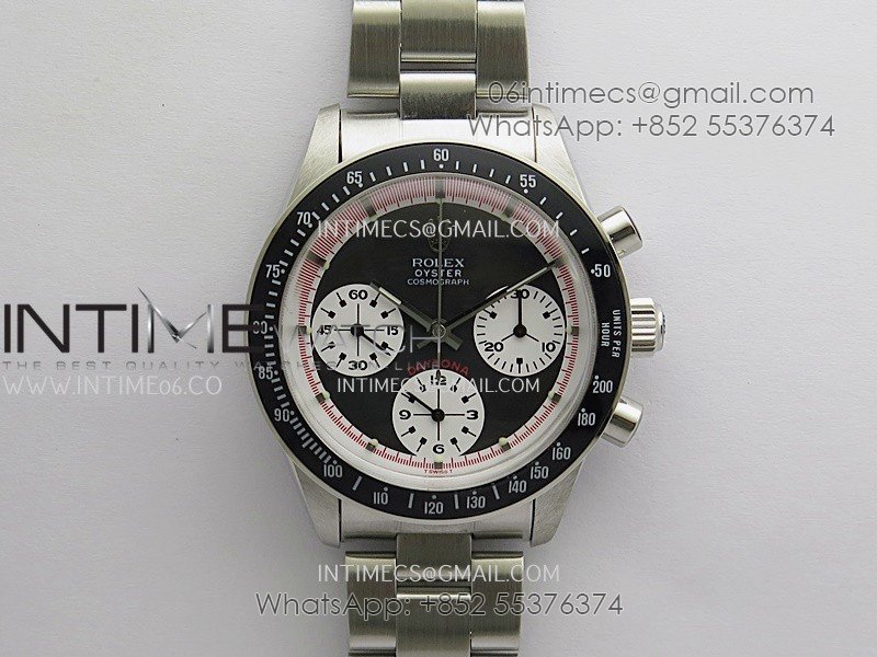 Daytona 6263 SS/Black Bezel MSF Best Edition Black Dial White Subdials On SS Bracelet Venus 75