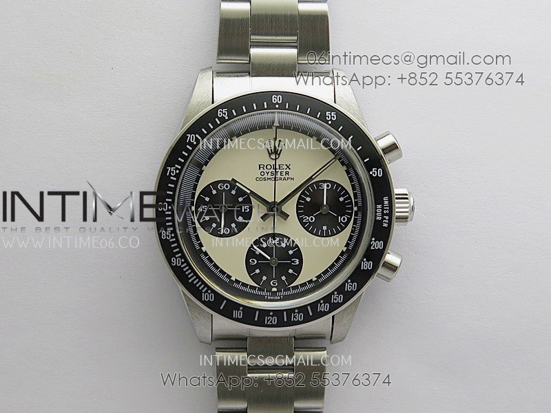 Daytona 6263 SS/Black Bezel MSF Best Edition Cream Dial Black Subdials On SS Bracelet Venus 75